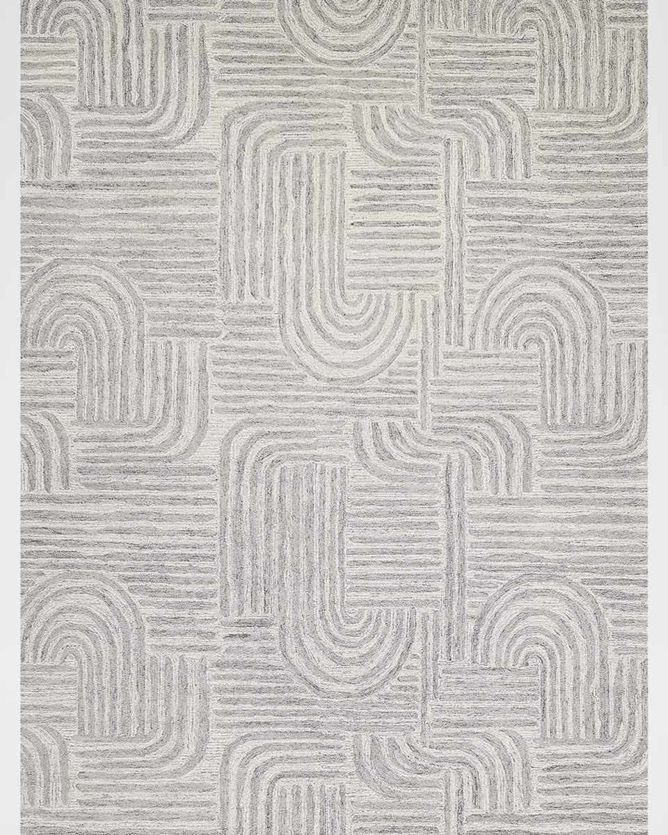 Juno Hand-Tufted Gray/Ivory Rug, 8' x 10'